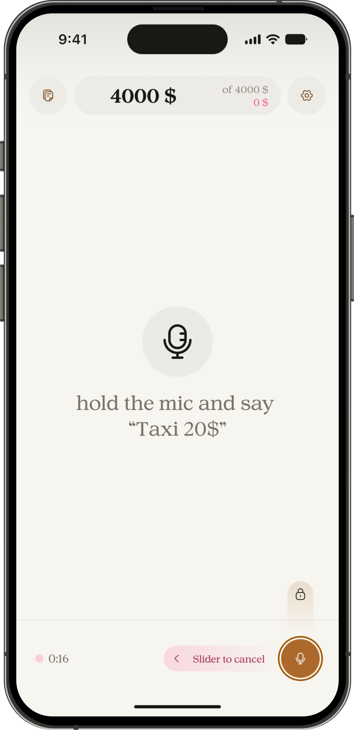 Manor app screen for Speak it once